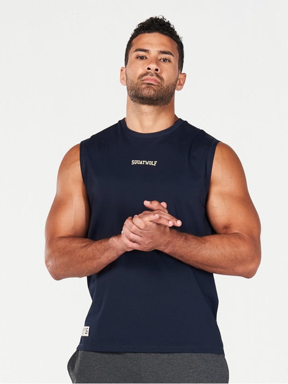 Squatwolf GOLDEN ERA YOUNG RETRO TANK - NAVY- Medium